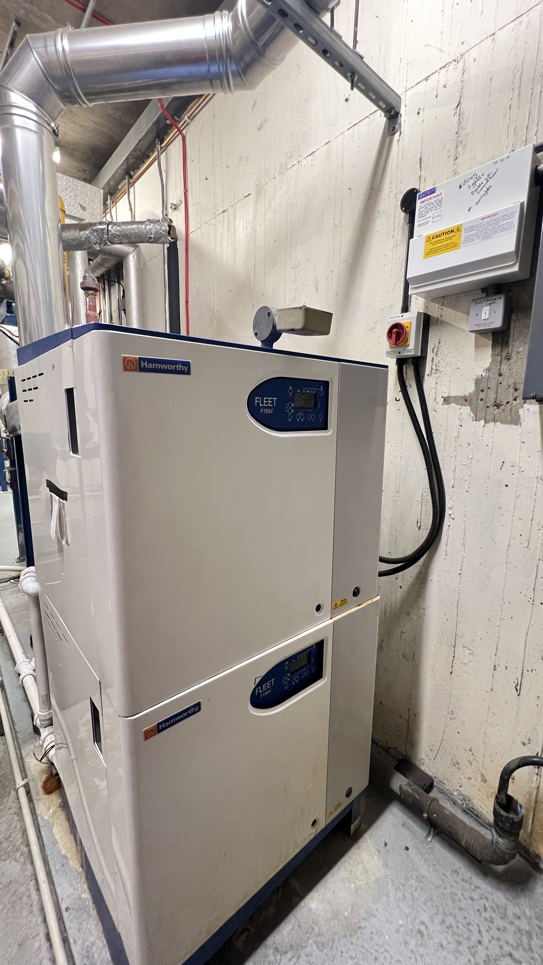 Hamworthy FLEET F150 boilers with white casings