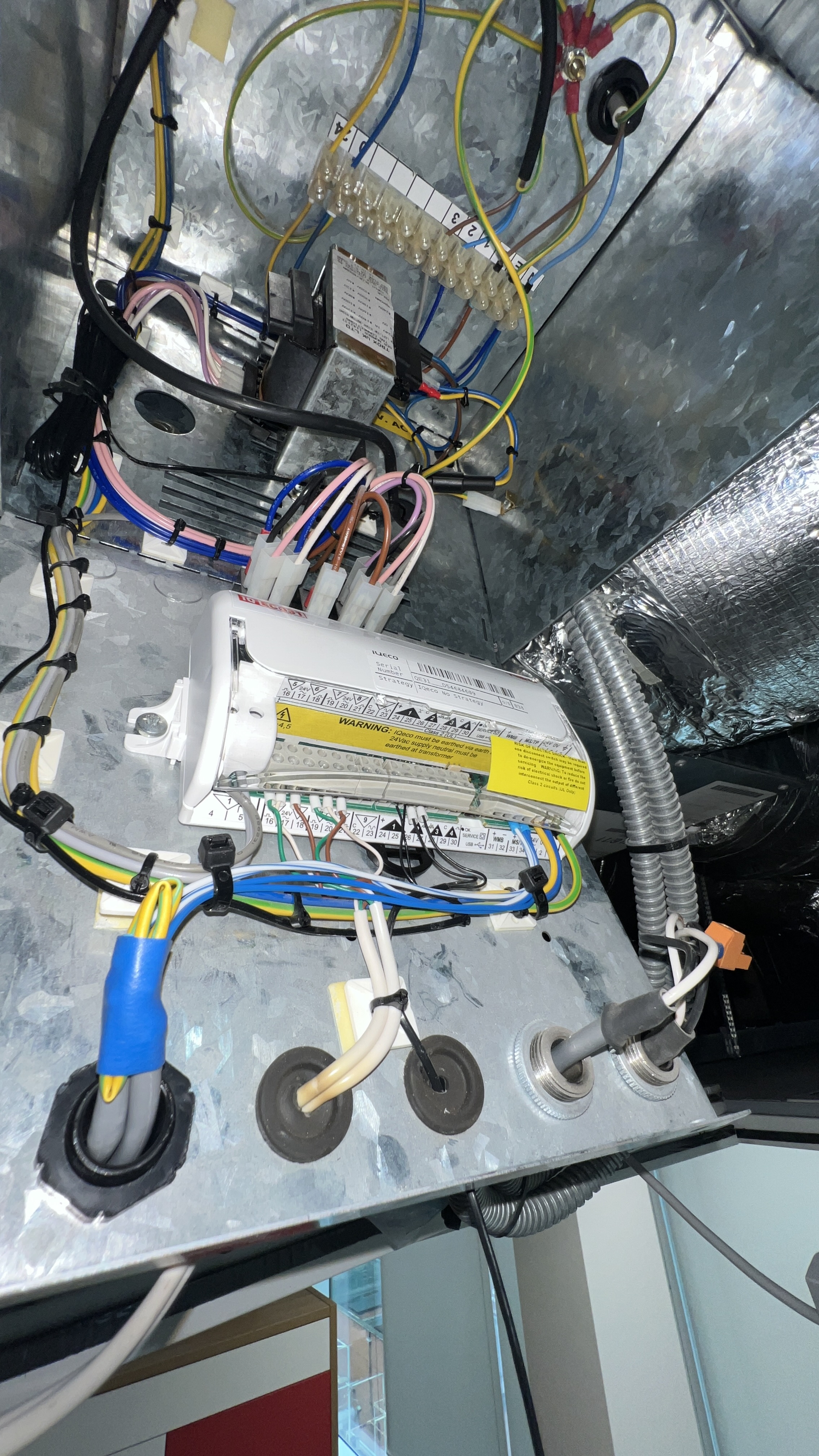 Installed Trend Controller in FCU Ceiling Void